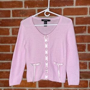 Vintage Y2K Rampage light pink button down cardigan sweater